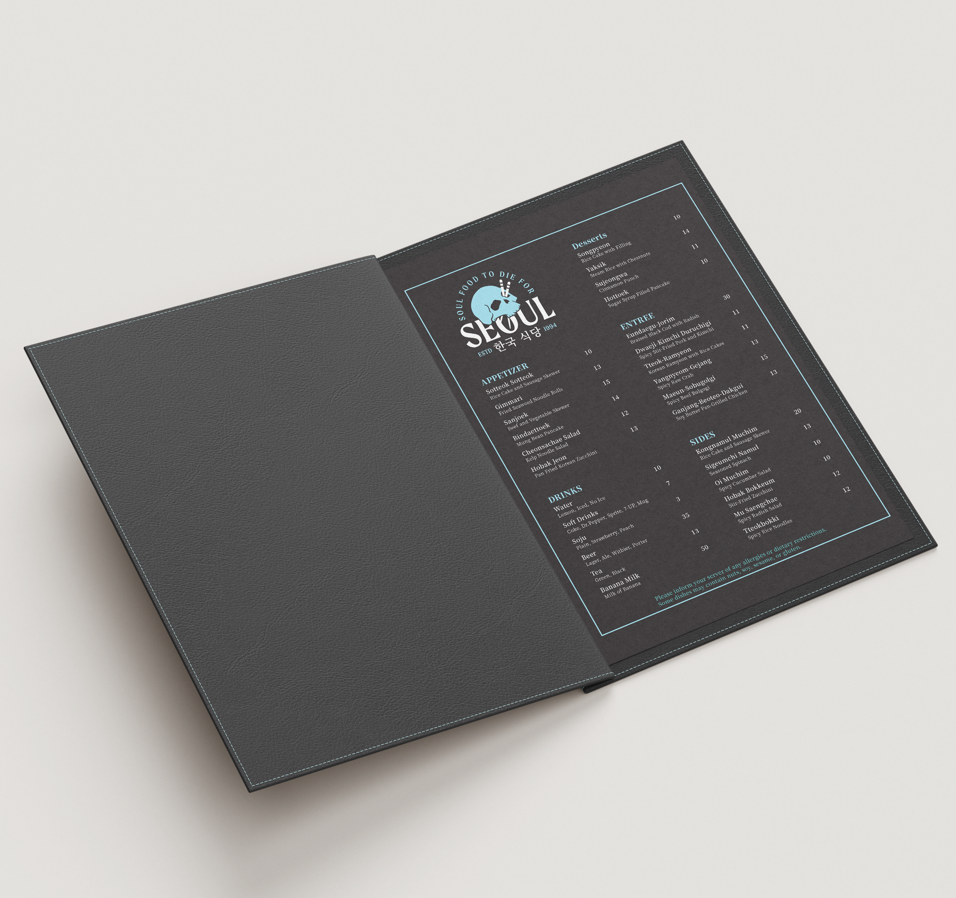 Seoul | Menu Mock 2